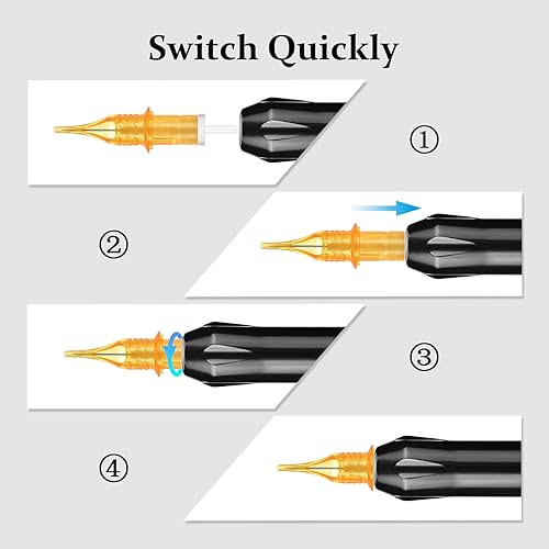 Miniatura 6 de ATOMUS Agujas de cartucho de tatuaje desechables RL RS M1 agujas de tatuaje para máquina de tatuaje (3RS)