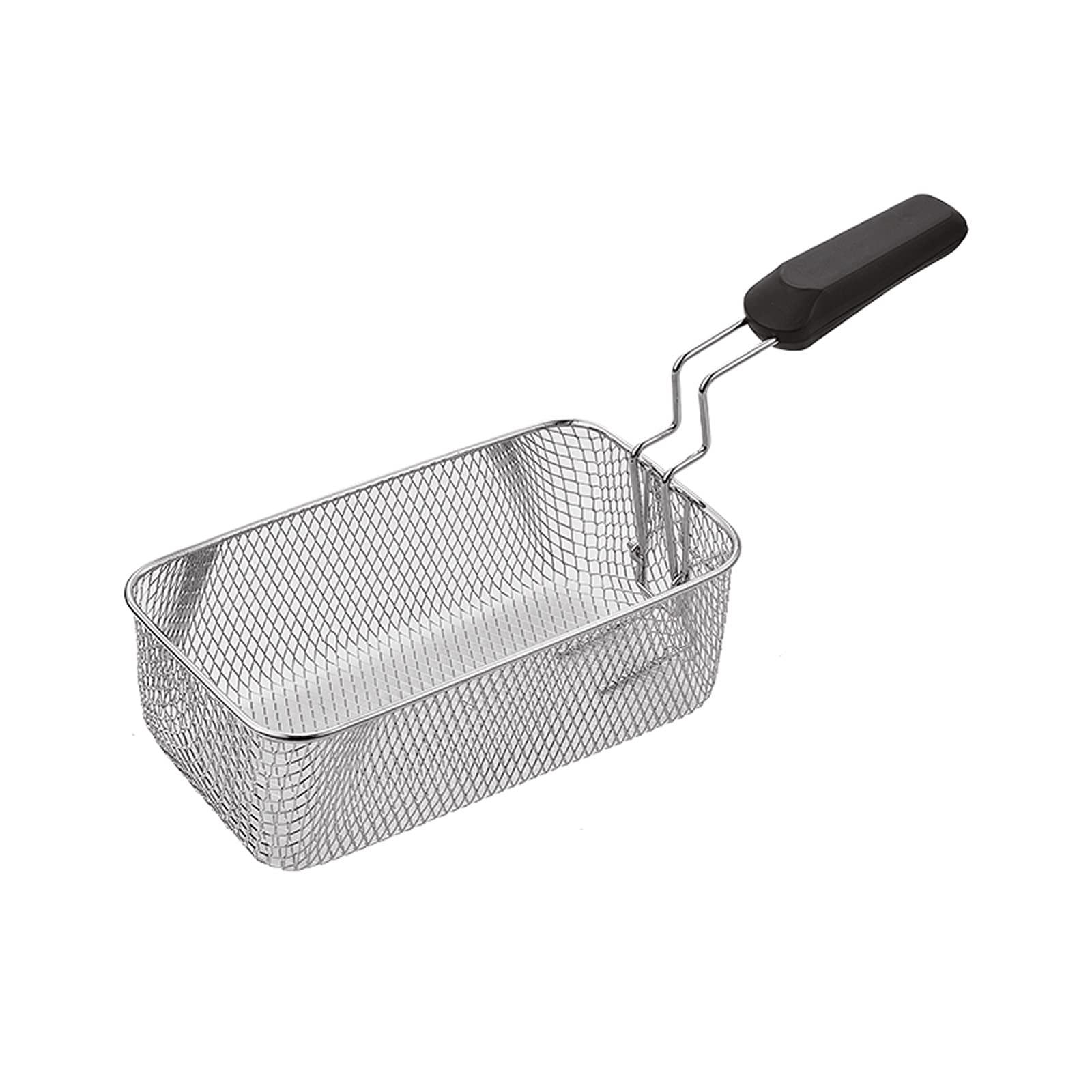 SDYdsgE chip basket， Commercial Stainless Steel Frying Basket Rectangular French Fries Mesh with Anti-scalding Handle Fried Food Filter