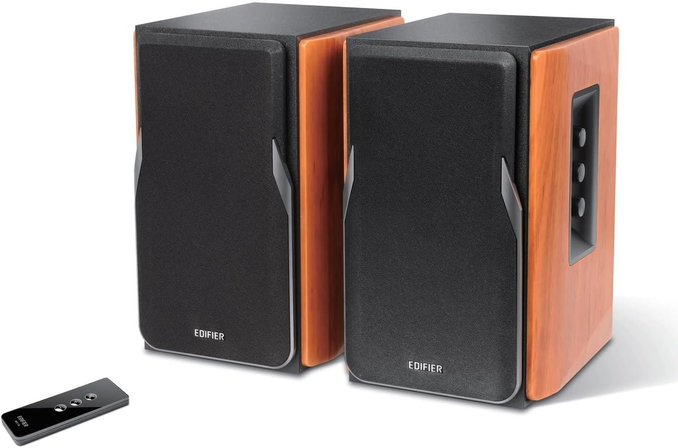 EdifierR1380DB Active Bluetooth Bookshelf 2.0 Active Near Field Monitor Speakers -Wooden Enclosure - 42 Watts RMS (Bluetooth, Wood)