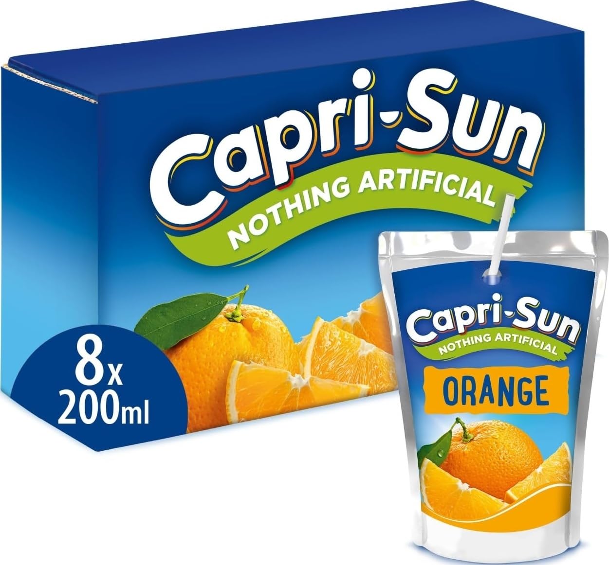 Capri-Sun Orange Kids Juice Drink, Multipack, 8x200ml