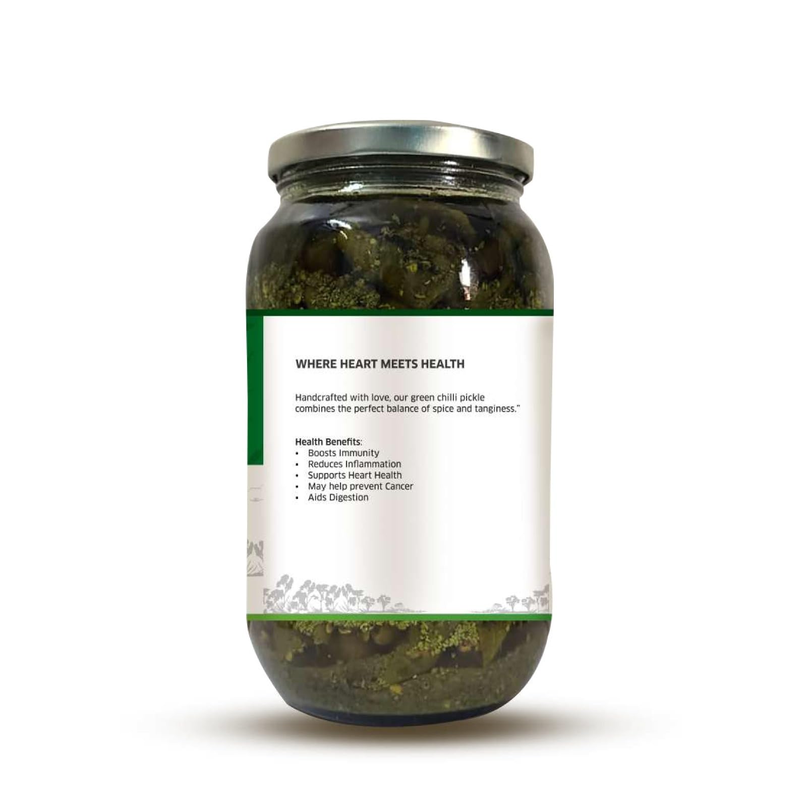 Elita Green Chilli Pickle 1kg | Ghar Ka Achar | Spicy & Tangy Flavor | Made with Fresh Green Chilies | No Preservatives | Ghar Wala Swaad | Mirch Ka Achar 2