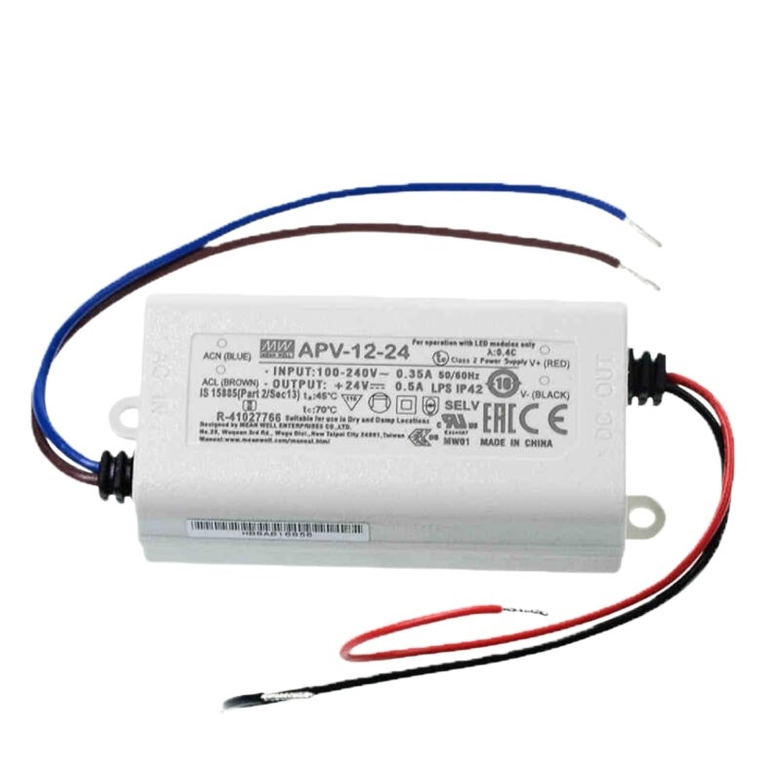 FCARUMIQP APV-12-24 24VDC 0.5A Single Output Switching Power Supply LED Driver