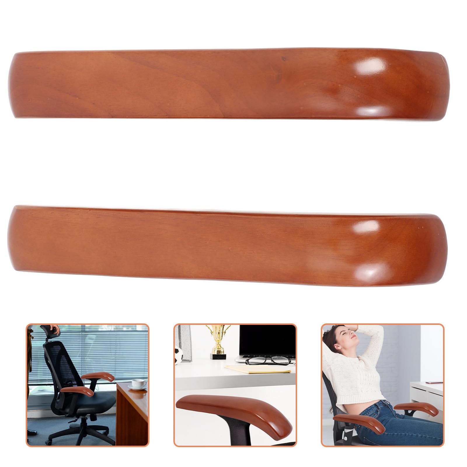 Homoyoyo Almohadillas para Reposabrazos de Silla de Oficina, Par de Madera
