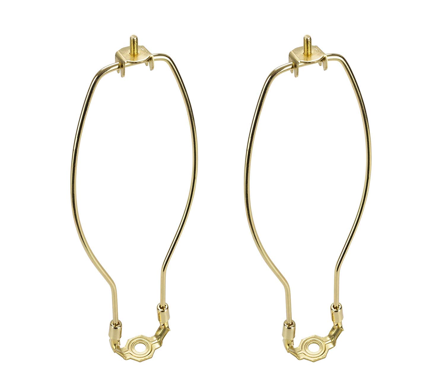 Aspen Creative 20008-12 11" Lamp Harp with Saddle Finish, 2 Pack, Polished Brass