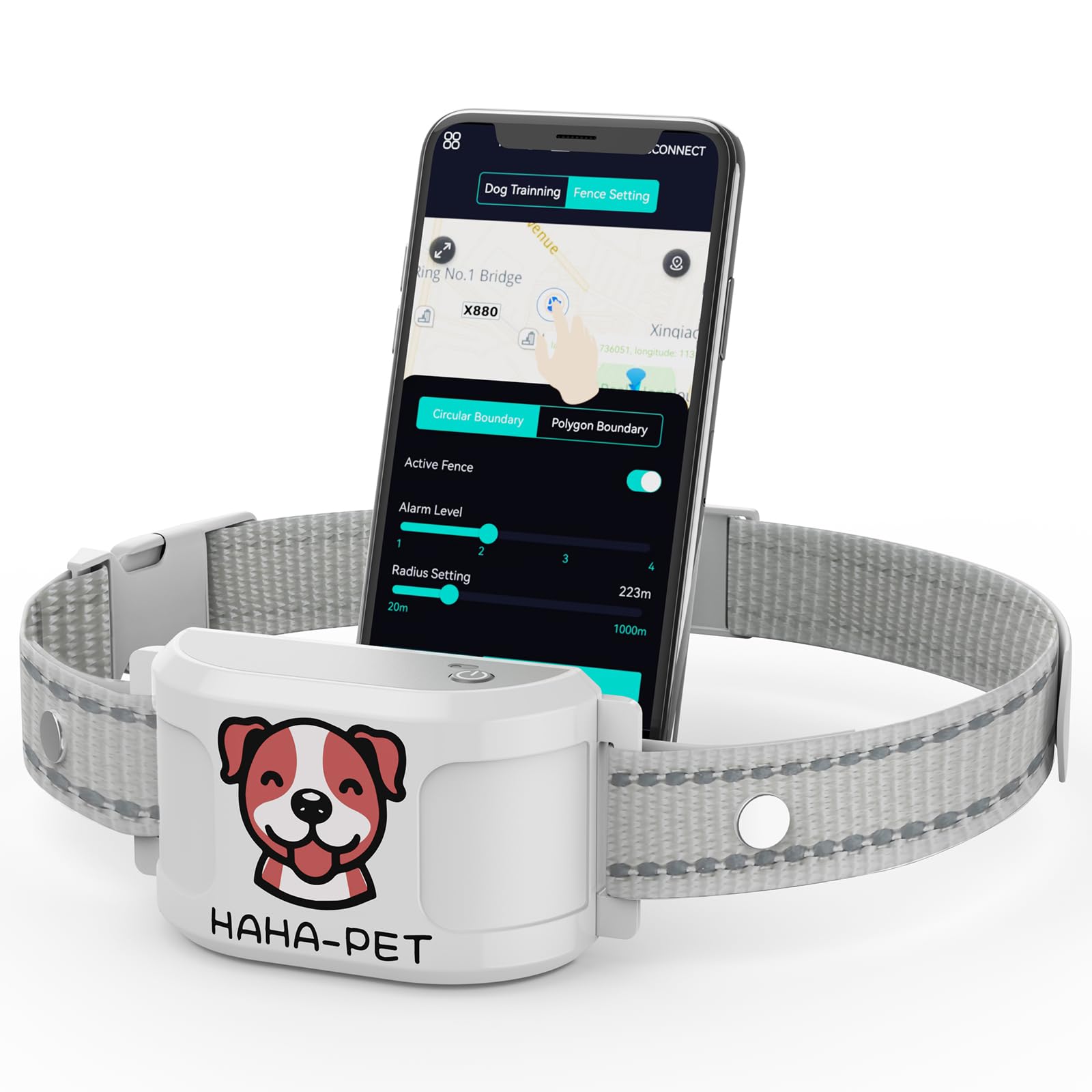 GPS Wireless Dog Fence & Training Collar – No Subscription, App Geo-Fence 3280ft, 60-164ft Bluetooth Training, 3 Correction Modes, Auto Sleep/Wake, Long Battery Life