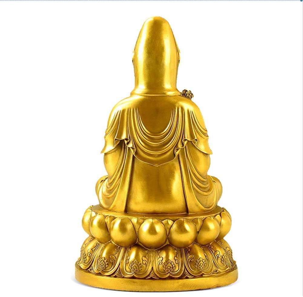 Amazon.co.jp: 彫刻の装飾品 棚の真鍮の装飾品 観音菩薩像 風水装飾