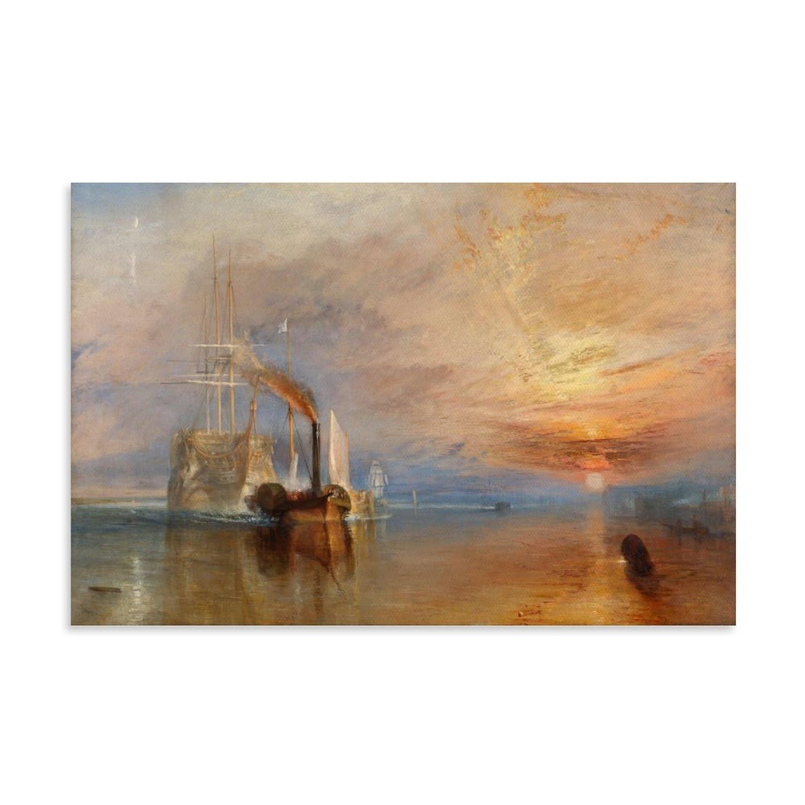 XuXueCC Joseph Mallord William Turner Wall Art Prints Paintings Poster The Fighting Temeraire Wall Art Painting Canvas Gift Living Room Prints Bedroom Decor Artworks Unframe 08x12inch(20x30cm)
