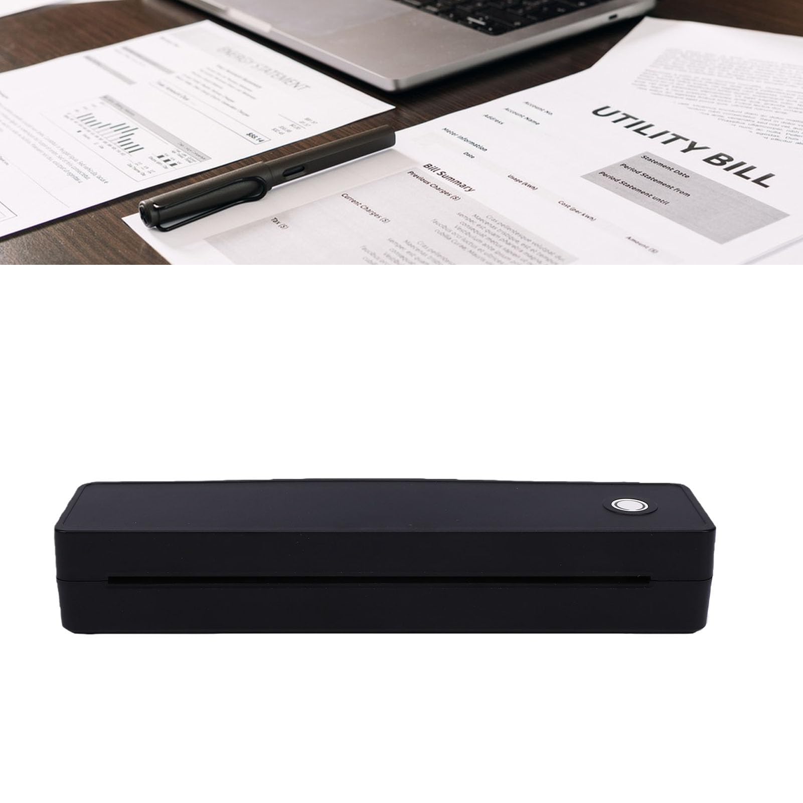 Fafeicy Impresora Térmica Portátil A4, Inalámbrica sin Tinta 1500mAh