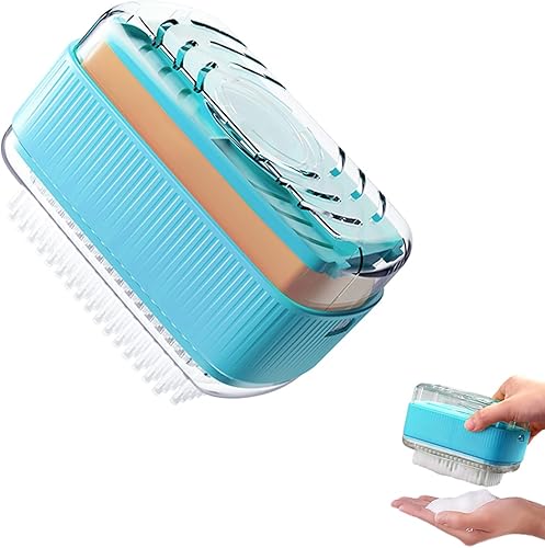 LELEMON Jabonera multifuncional con drenaje, jabonera multifuncional, caja de almacenamiento de espuma para el hogar, baño, cocina, mantiene el