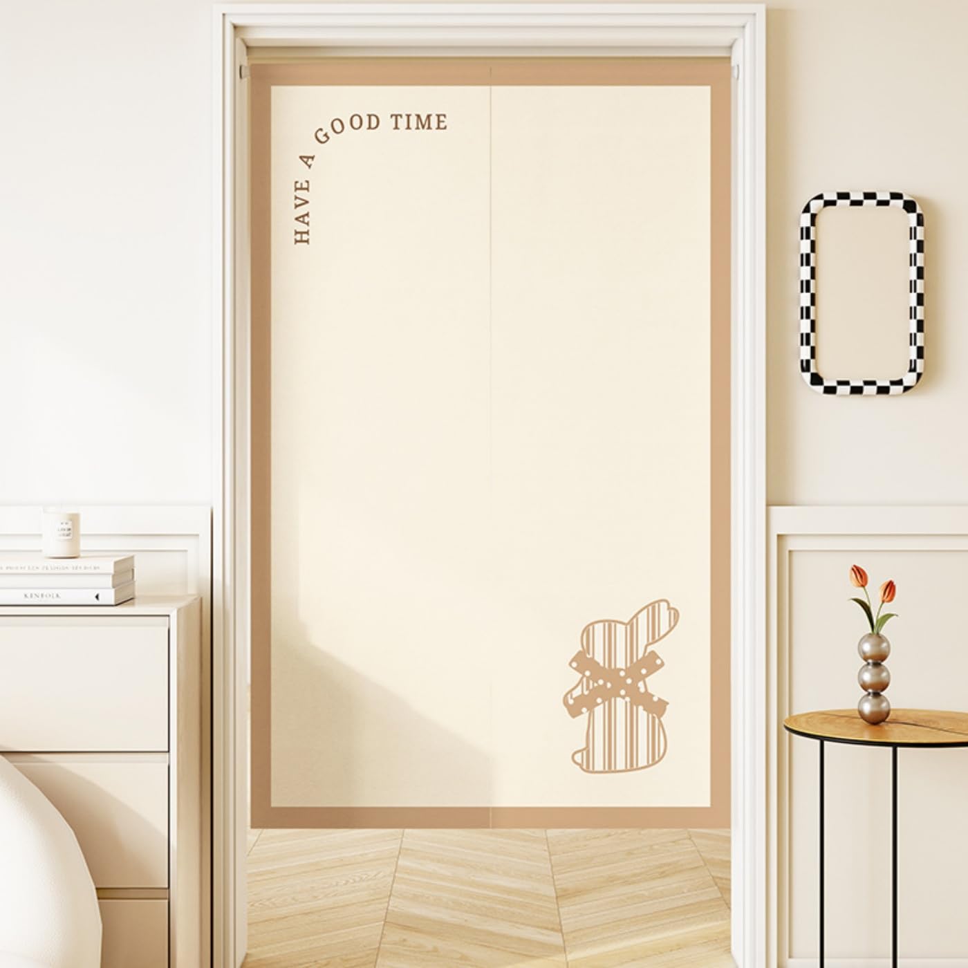 Guest Ruyunlai Japanese Noren Doorway Curtain, M21 Rabbit, 100x150cm