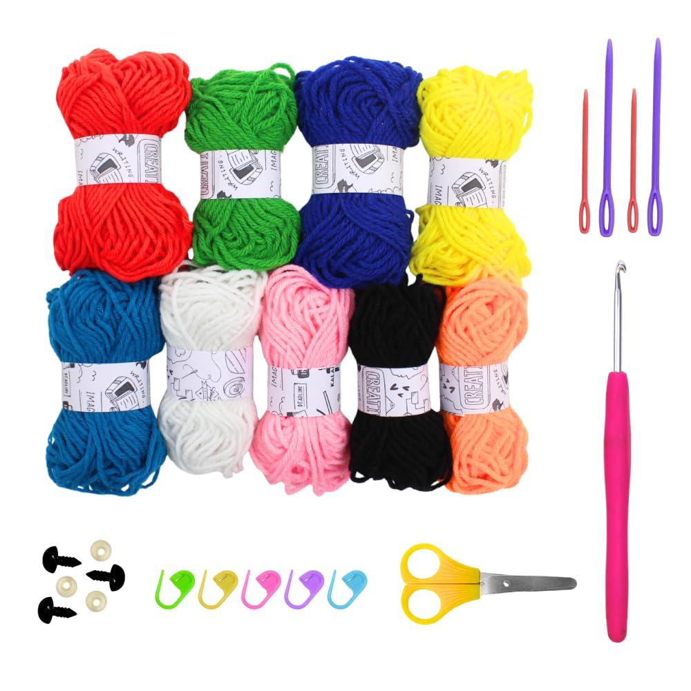 Asian Hobby Crafts Crochet Set for Beginners - DIY Crocheting & Knitting