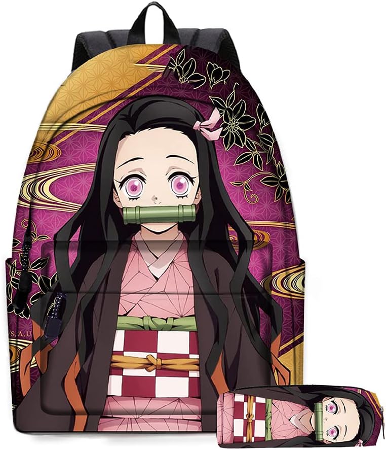 ZHAOQIAN Anime Backpack, For Demon Slayer Kamado Nezuko, Cartoon Anime School Bag Men And Women Can Be Used For Leisure Travel