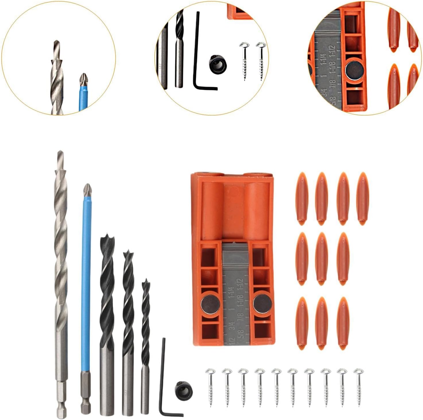 CALANDIS™ 28Pcs Woodworking Hole Drilling Locator Set Mortise Portable Pocket Hole Jig | Jigs & Templates | Power Tools | Tools