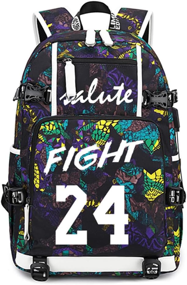 FANwenfeng Basketball Player KB24 Luminous Backpack Travel Backpack Fans Bag for Men Women (Style 3)