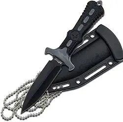 MTech USA Faca de pescoço de lâmina fixa série MT-20-14, 16 cm no geral