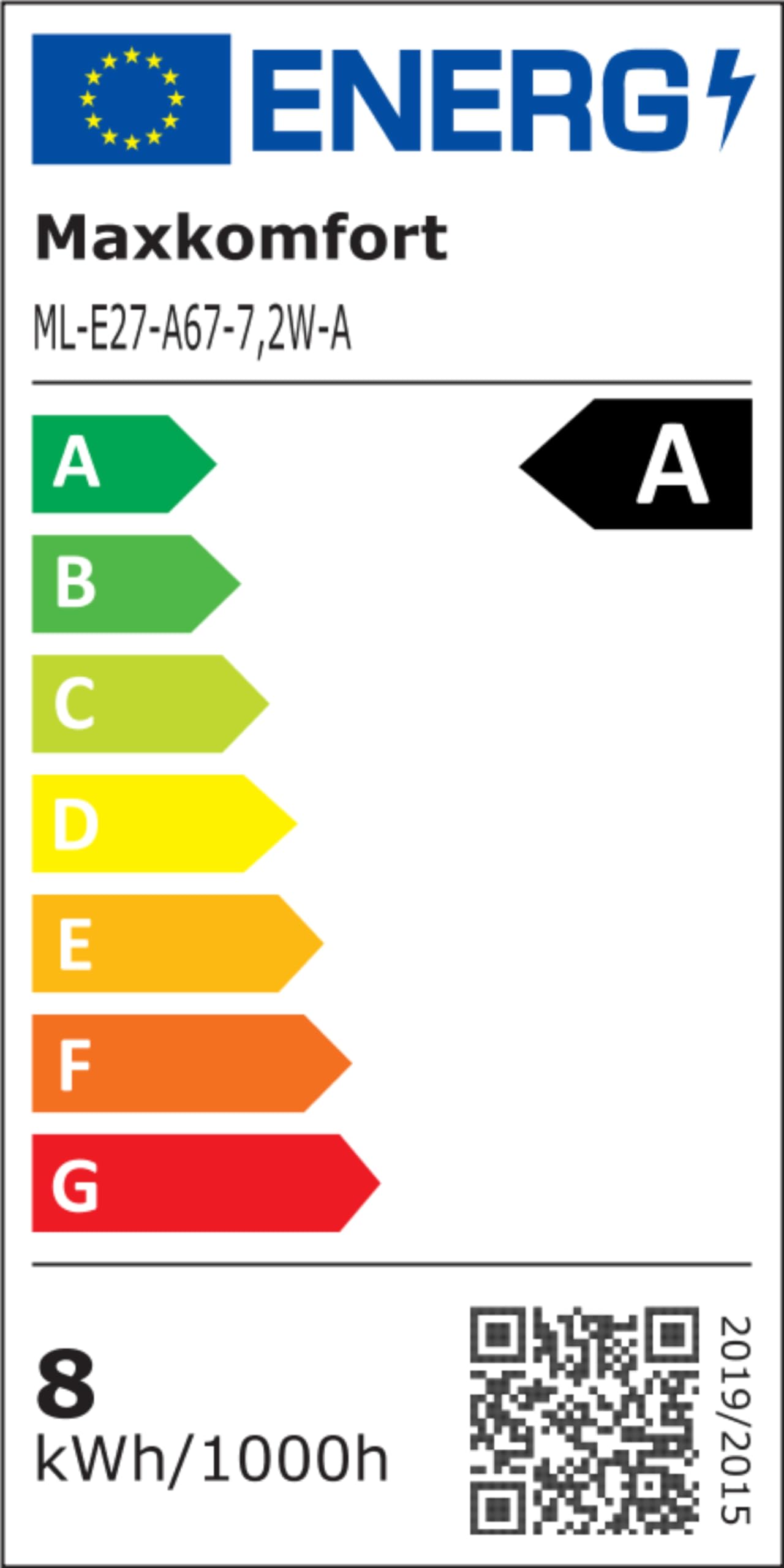 Maxkomfort 10x LED E27 Glühbirne Filament – 7,2W ersetzt 100W, Energieklasse A, 1521 Lumen Neutralweiß (4000K), A67, 50.000h Lebensdauer, Leuchtmittel 360°