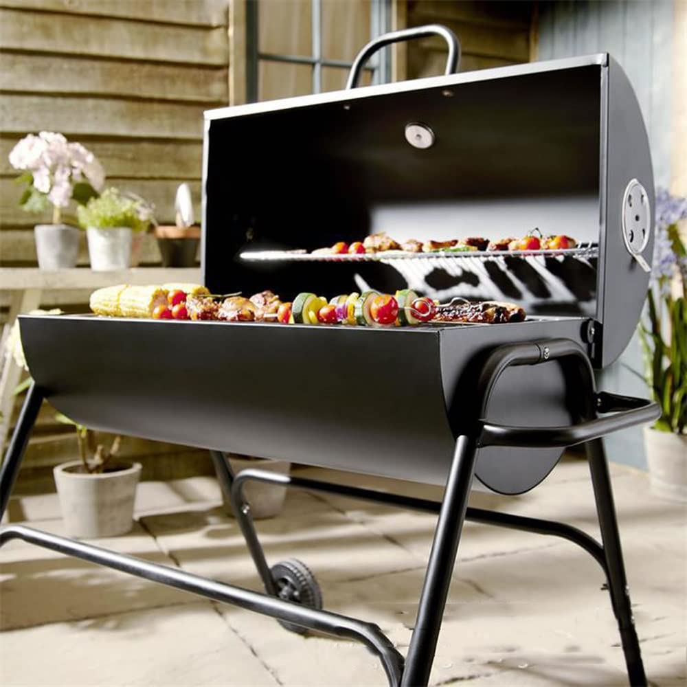 Przenośny grill węglowy Grill Grill z kółkami na piknik w ogrodzie Taras Camping Gotowanie na świeżym powietrzu Podróże