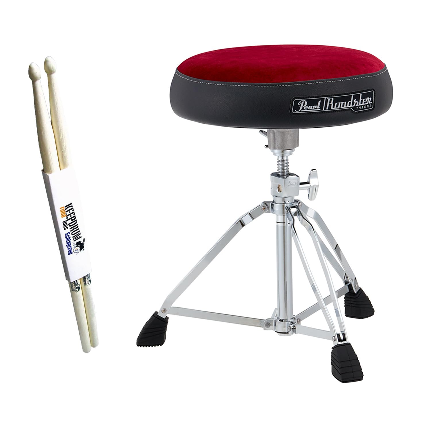 Pearl D-1500RST Roadster - Sgabello rotondo con bacchette per batteria