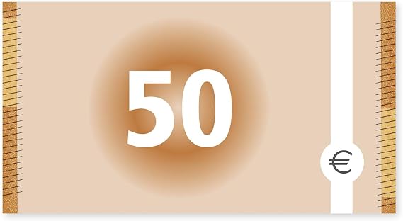Litfax GmbH 50€ Euro note / Euro note approx. 180 x 97 mm / band-polished per pack. Pack of 75.