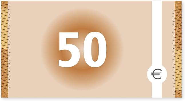 Litfax GmbH 50€ Euro note / Euro note approx. 180 x 97 mm / band-polished per pack. Pack of 75.