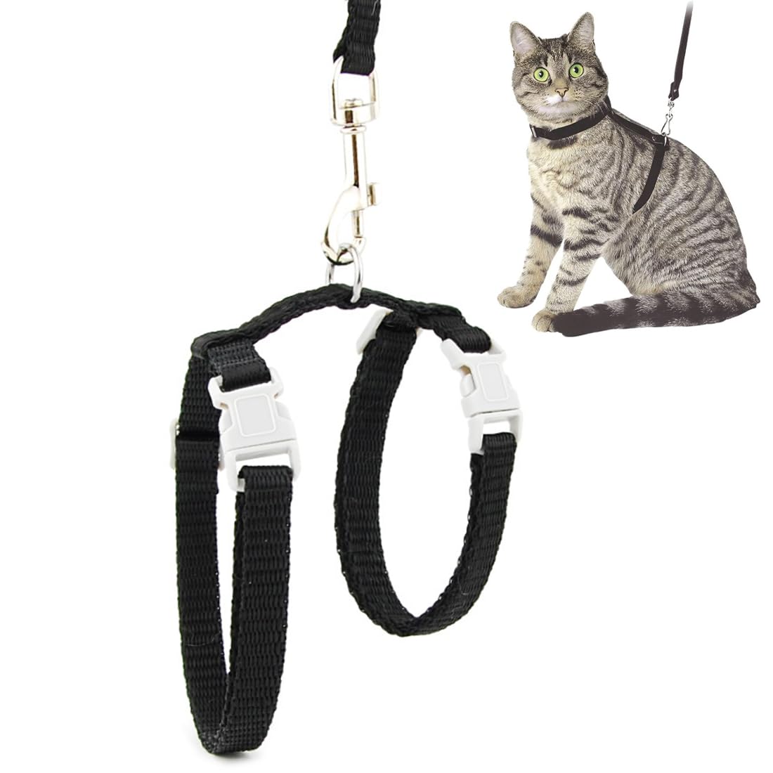 Harnais Réglable Pour Chat Et Petit Chien - Anti-fuite, Doux Et Sécurisé - Avec Laisse De 120 Cm - 5