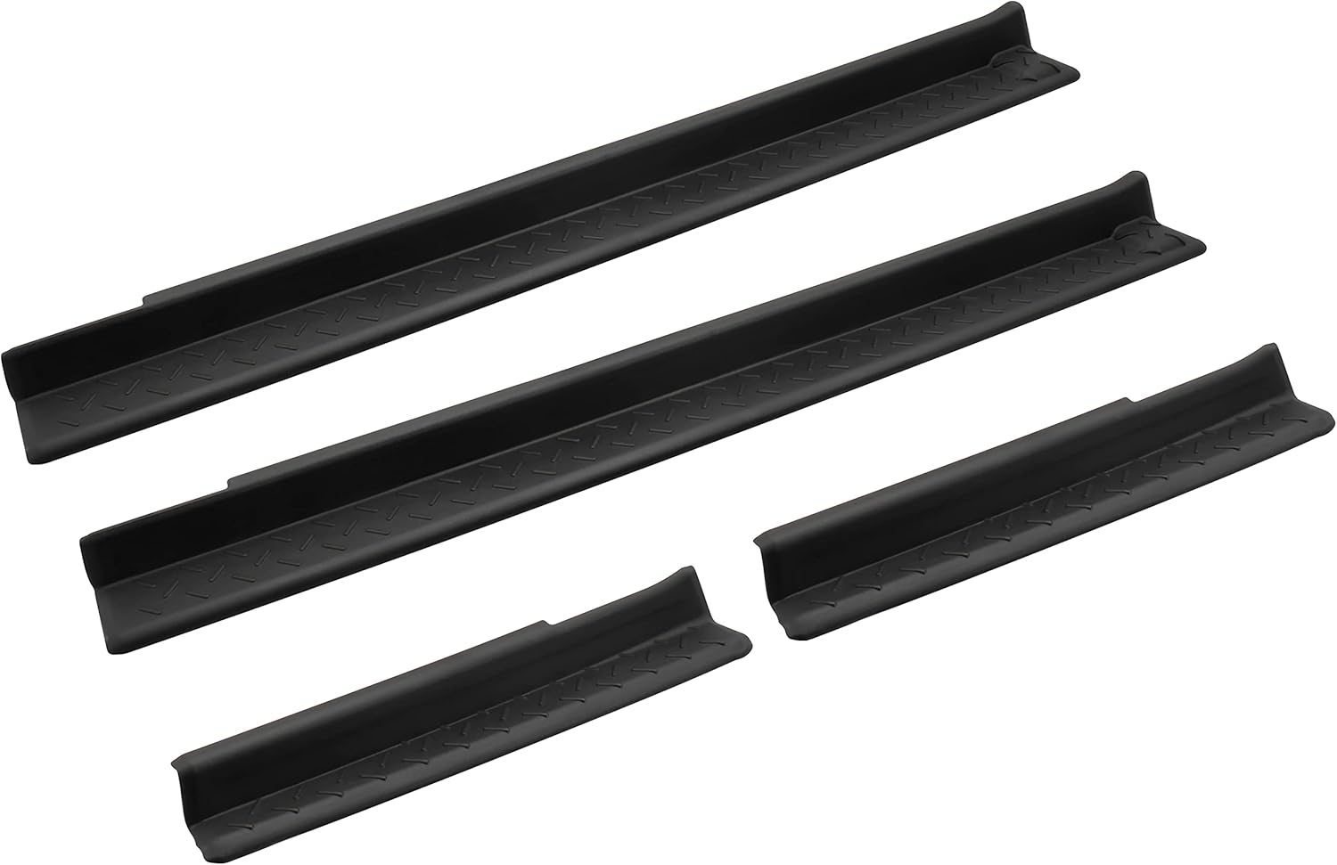 KEWISAUTO Door Sill Guards Protectors for Jeep Wrangler JK Unlimited JKU 2007-2018, Front Rear Door Entry Guards Protectors Scuff Plate Kit for Jeep Wrangler JK 2007-2018 Accessories (4PCS)