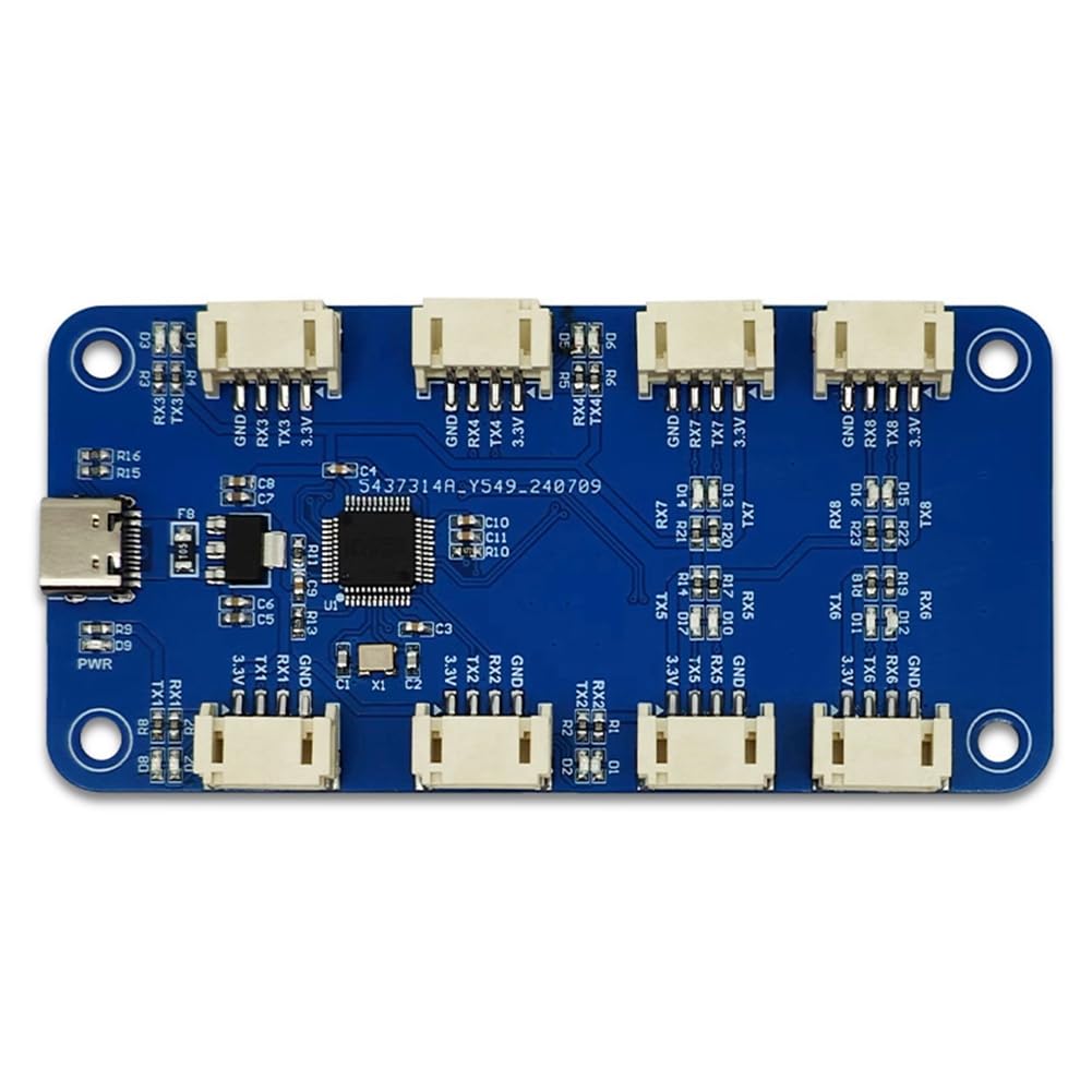 Modulo Seriali USB A 8CH Ttl con Interfaccia Type-C Alta velocità Chip CH348 Modulo di Espansione Porta Seriale