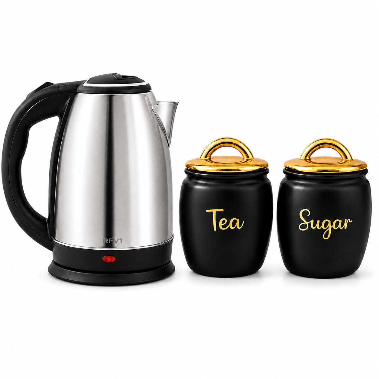 Glass Tea Sugar Containers Jar Set of 2 with Airtight Wooden Lid | Premium Kitchen Storage Glass Jars & Containers Set | Food-Grade Safe | Home, Café, Gifting | 550ml, Multi-image-20