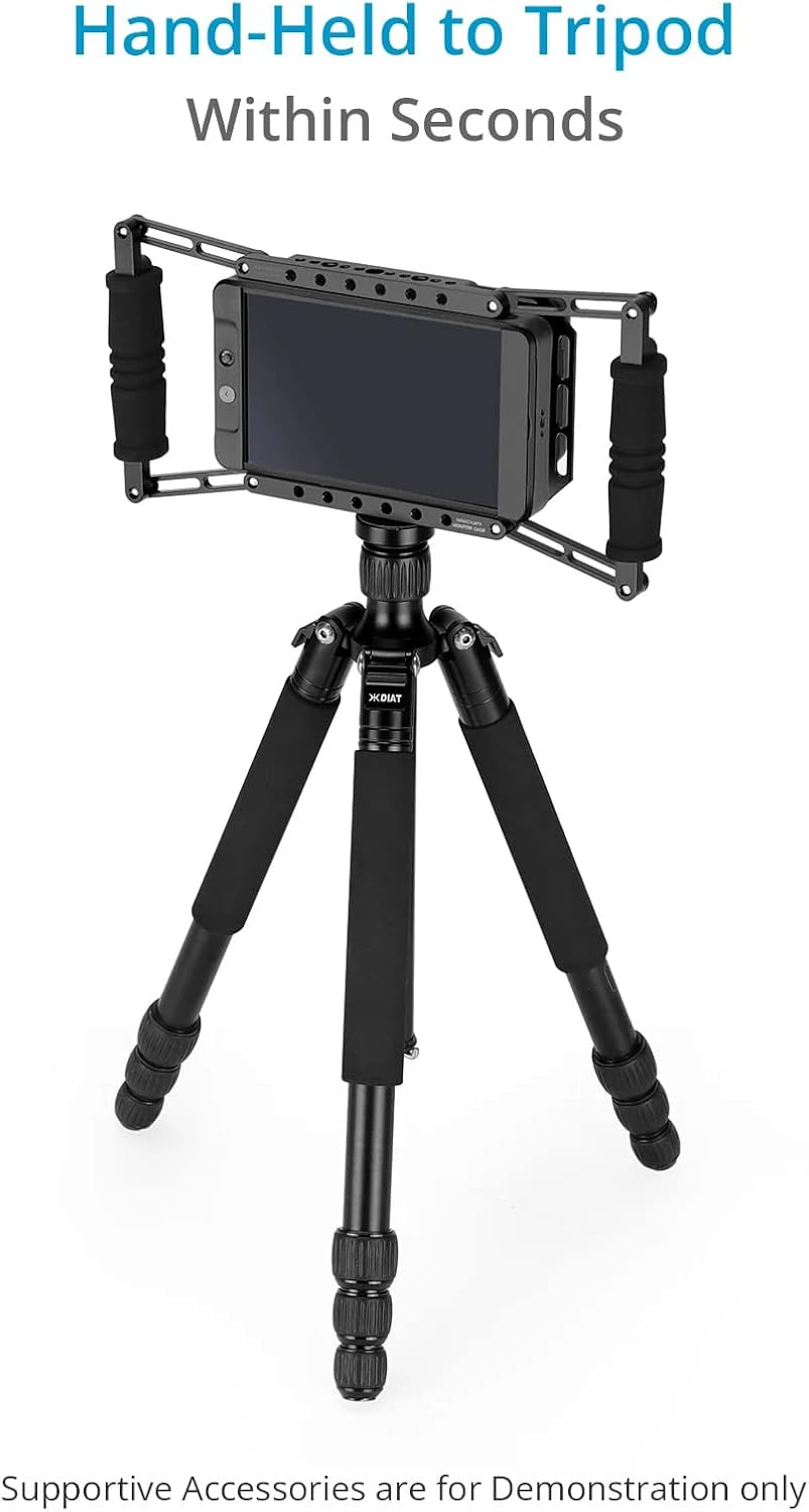PROAIM Director's Cage for 4”-7” LCD Camera Monitors. Integrated Battery Plate, Neck Strap & Handgrips. Wireless Monitoring Solution (P-DMC-01)