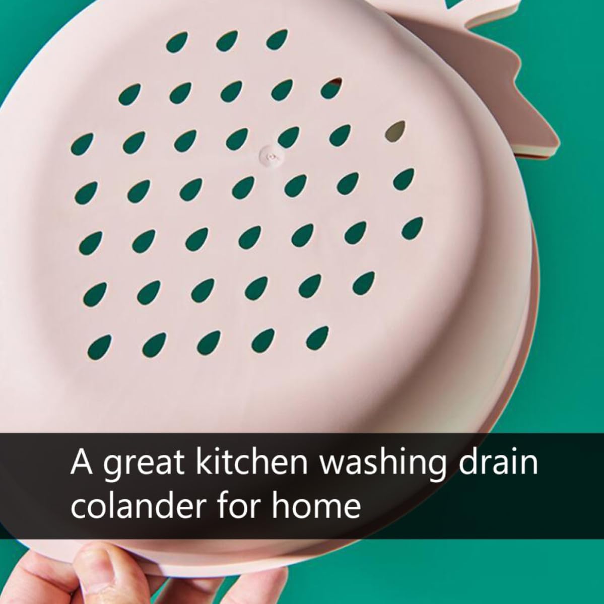 Plastic Double-layer Colander for Kitchen and Home Use, Red Strawberry-shaped Washing Basket with Detachable Drain Basket, for Washing and Straining Fruits and Vegetables