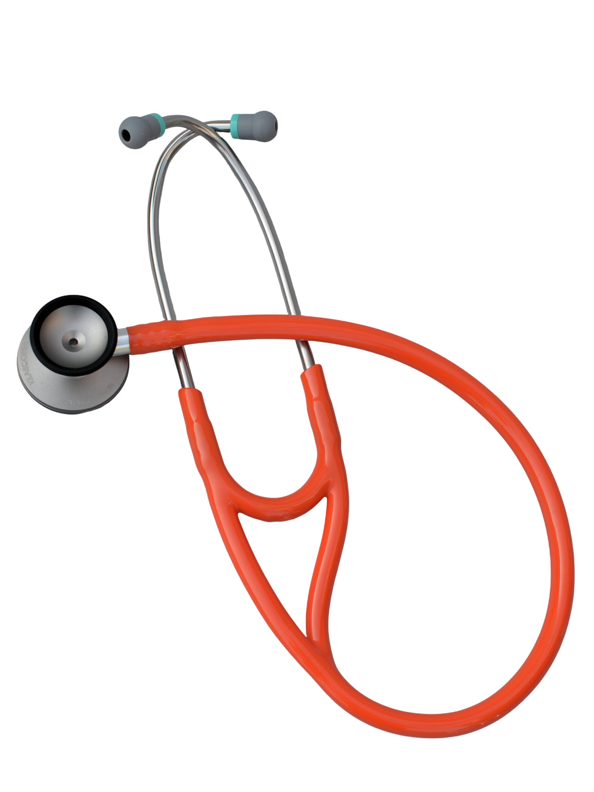 Bell Dual Head Cardiology Stethoscope, Professional Quality, Classic Tube, KS-770 Orange