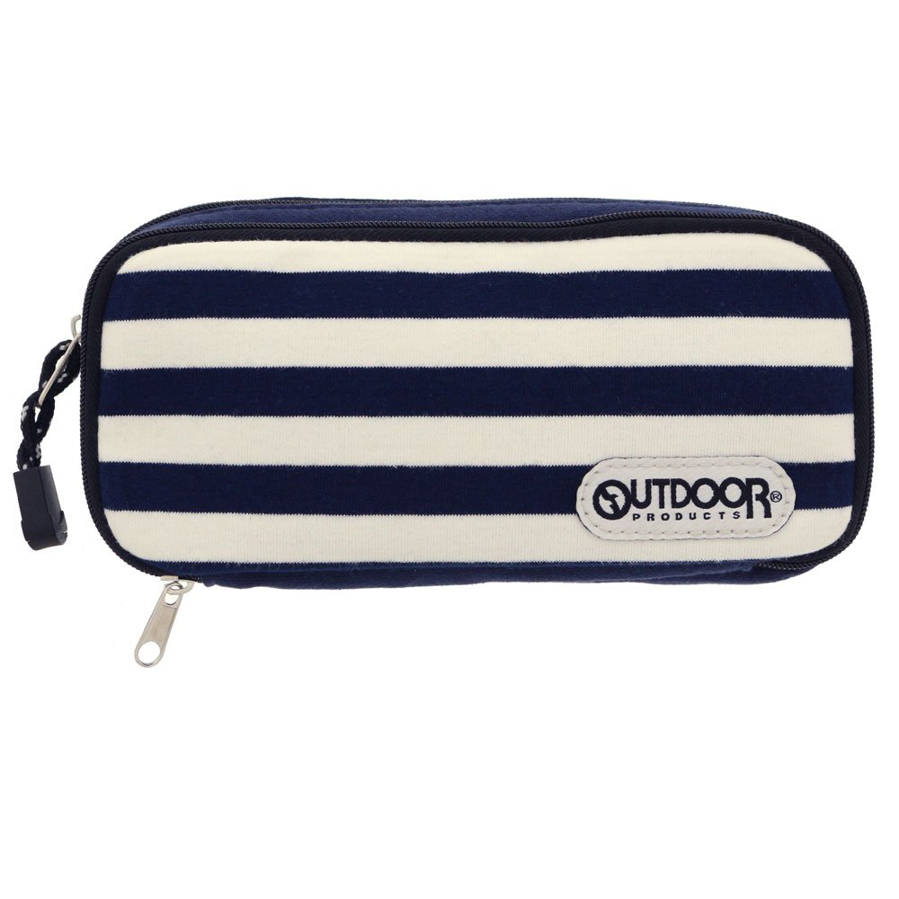 Sunstar Stationery Outdoor Pen Case, 2 Rooms, Border, S1414704