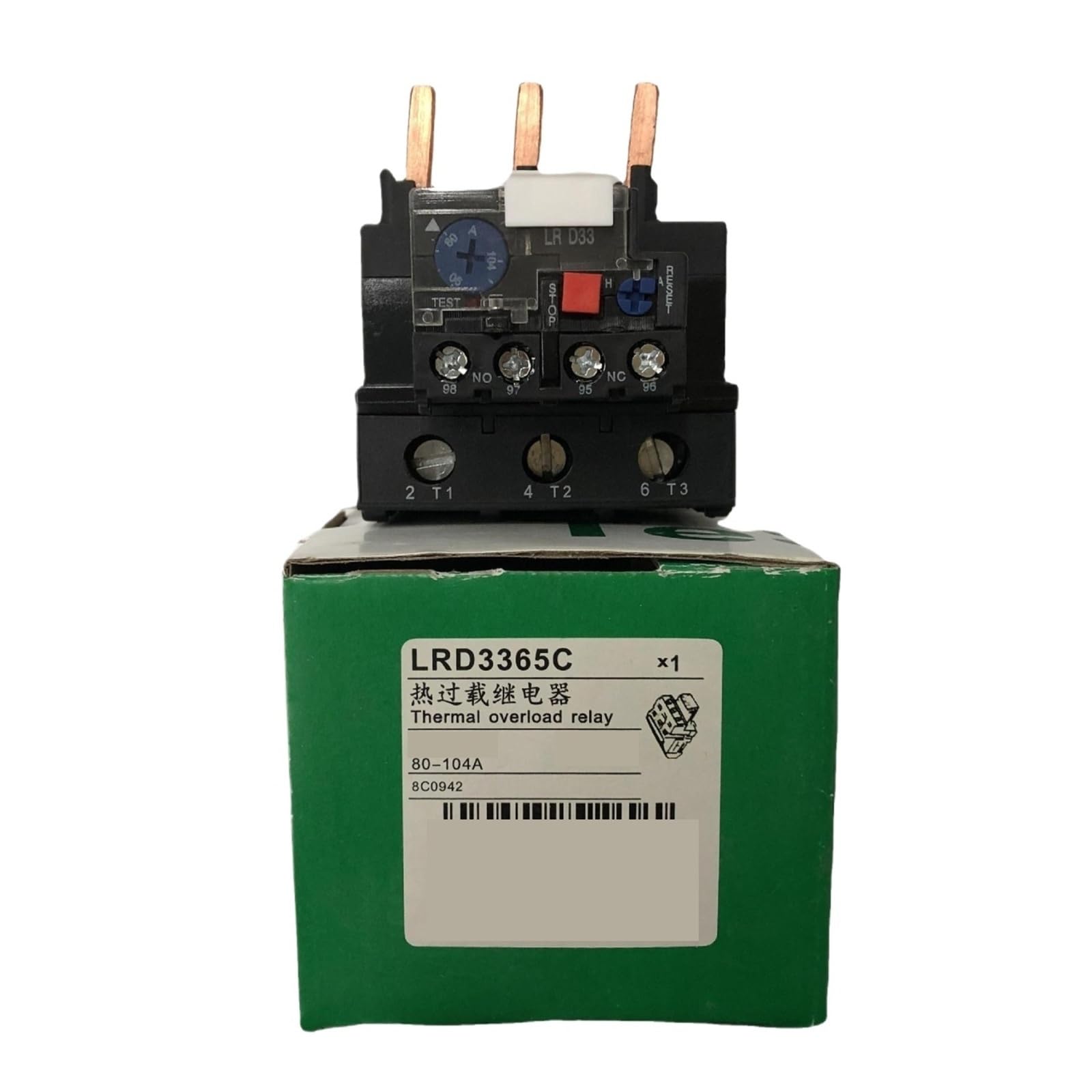 Relé de sobrecarga térmica Original LRD3365C | Protección contra sobrecorriente 80-104A