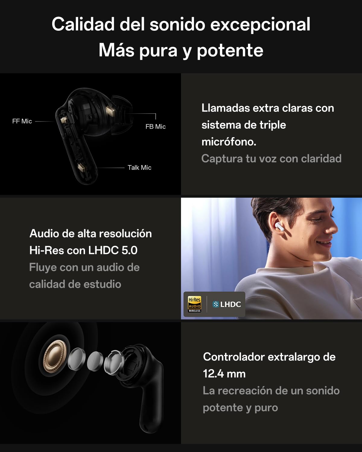 OPPO Enco Air4 Pro True Wireless Earbuds, Bluetooth 5.4 In-Ear Headphones Stereo, Hi-Res Audio, 44H Playtime, 49dB Noise Cancelling, Transparency Mode, Triple-Mic System, Deep Bass, IP55, White
