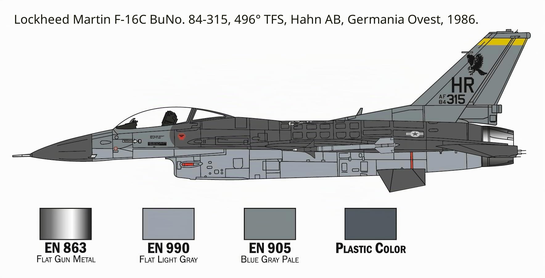 Italeri 72009 1:72 - Set completo F-16 C/D Night Falcon, modellismo, kit da costruzione, modellismo da pavimento, fai da te, hobby, incollaggio, kit in plastica, accessori inclusi