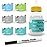 Pumpkin Doodle-The Original Write and Reuse Baby Bottle Labels for Daycare (Cool-Multi-Small) Compatible with Dr. Brown\'s 4oz Bottle