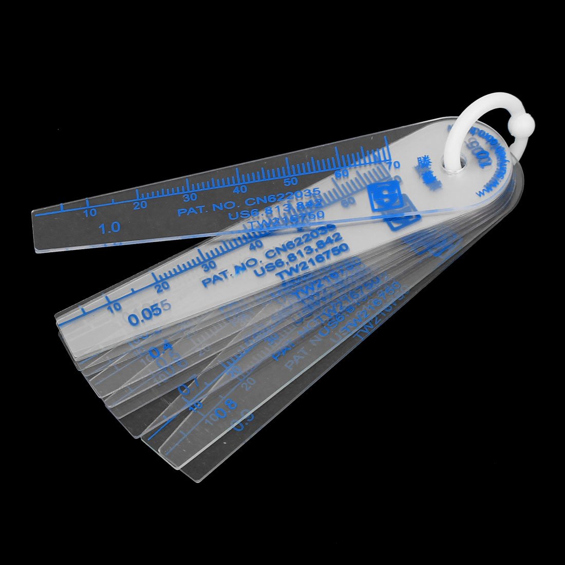 Aexit Grubość 0,05-1 mm Plastikowe narzędzie do pomiaru szczelin szczelinowych 13 w 1(0.05-1mm plastique épaisseur Jauge d-Lacune dans outil mesure 13 1