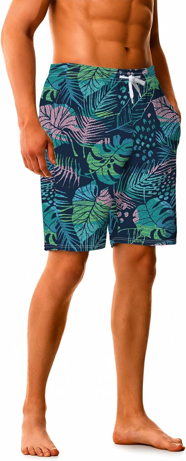 Men's Graphic Shorts Drawstring Waist Beach Hawaiian Athletic Workout Elastic Lightweight Summer Casual Shorts with Pocket - Image 4