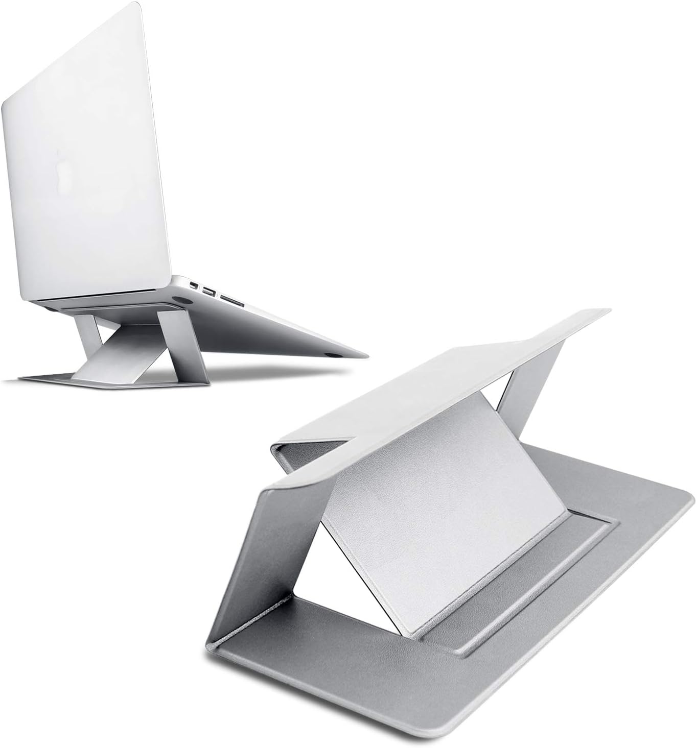 Bellaelegance Laptop Stand,Ultra Thin Foldable Invisible Notebook Holder Table Stand Adjustable Laptop Riser for Mac Book, Laptops, iPad, Tablet and device larger than 10"