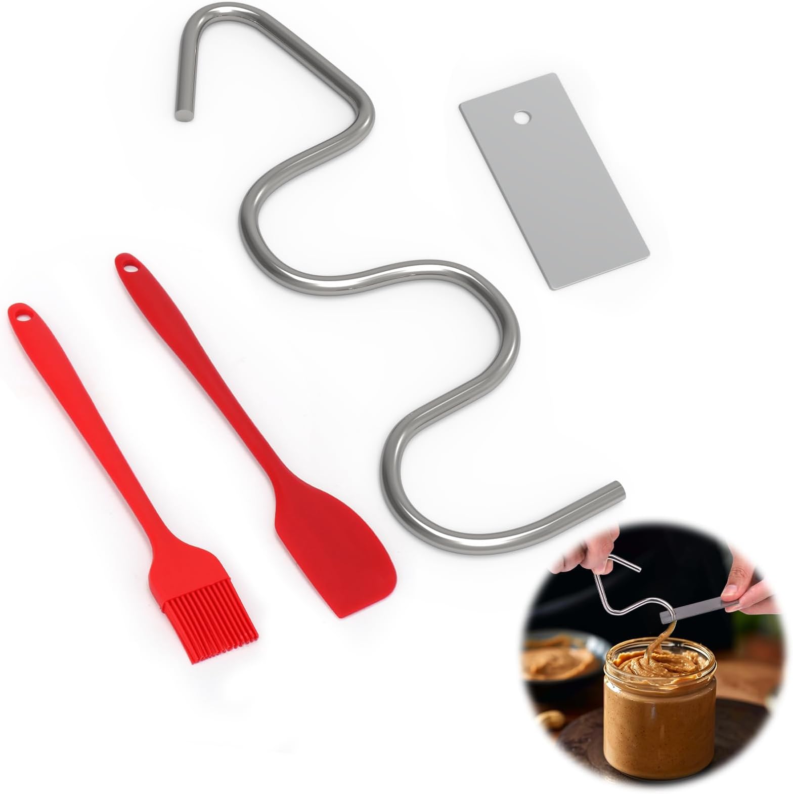 Lervont Natural Peanut Butter Stirrer Fits 1230 oz Jars