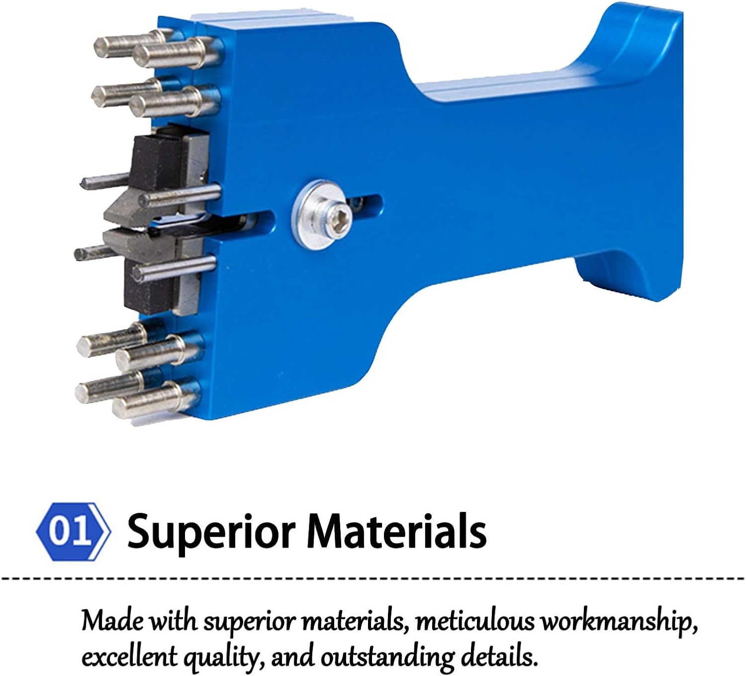Adjustable Die-Cutting Tool Remover & Blade Clamping Pliers with 8 Optimized Jaws, for Die-Cutting Repair, Blade Replacement & Carton Packaging Industry, Blue