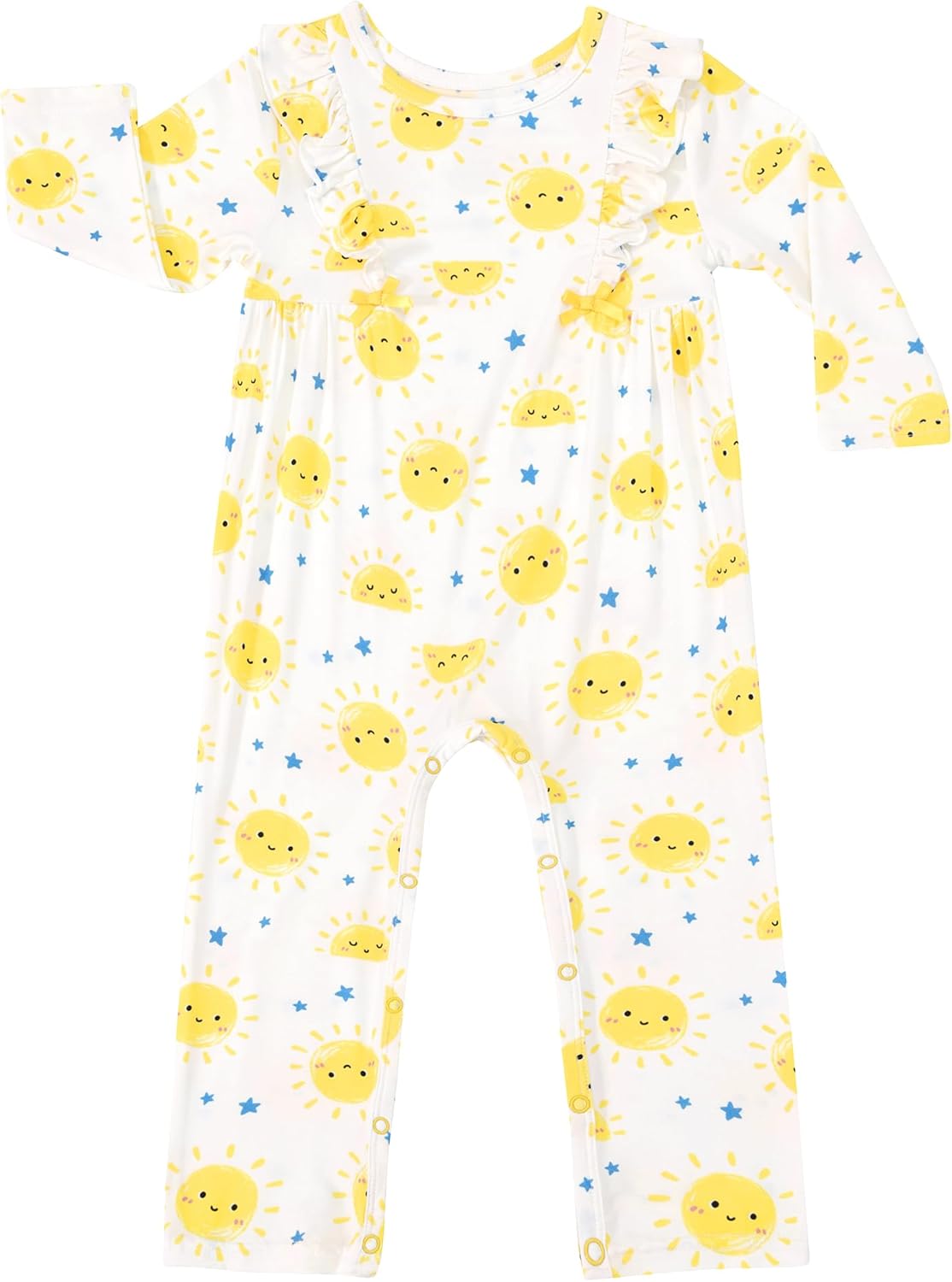 Baby Girl Romper Viscose from Bamboo Infant Long Sleeve Jumpsuit for Toddler Girls Newborn Outfits 0Months-2T