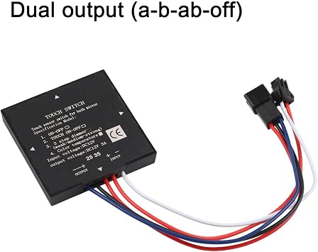 Bathroom Mirror Light Touch Sensor Switch with Isolated Sensor Technology for Smart Home Use and Brightness Adjustment (Dual output)
