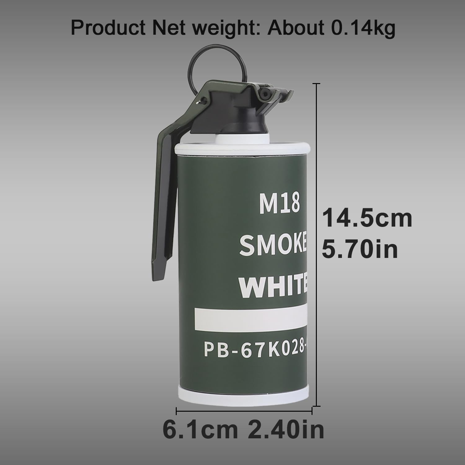 Zhongren Dummy Grenade Toy Model Plastic Grenades CS Airsoft Tactical Gear Accessories for Army Fans Cosplay Movie Props Outdoor