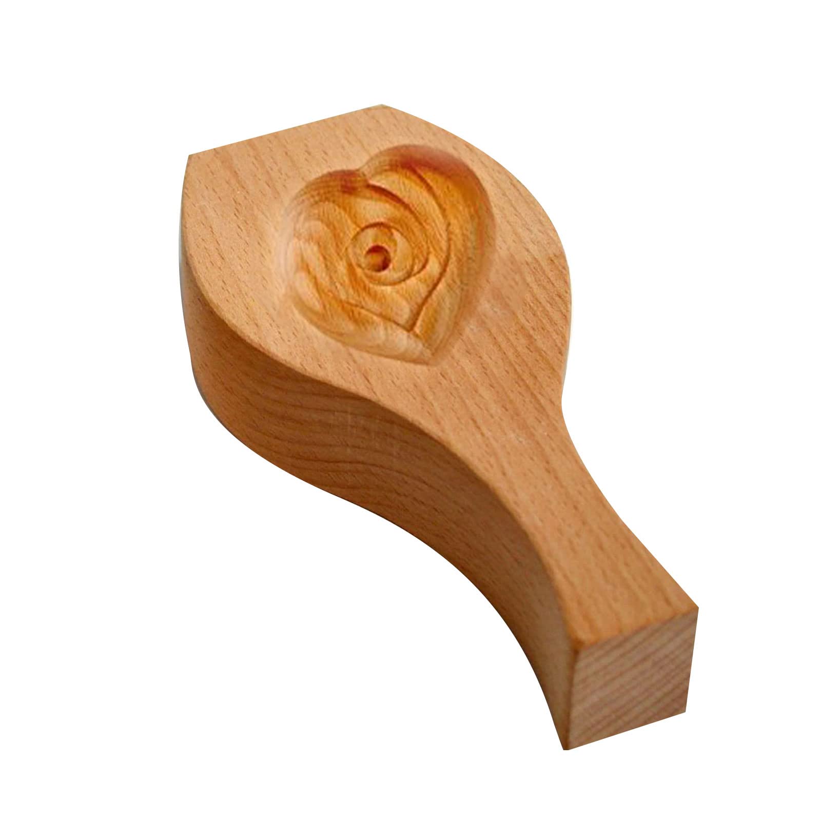 Nucelit Wooden Cake Wooden Baking Mold Flower Shape Chinese Traditional Mid-autumn Festival Cake Mold for Muffin Gift Molds for Baking