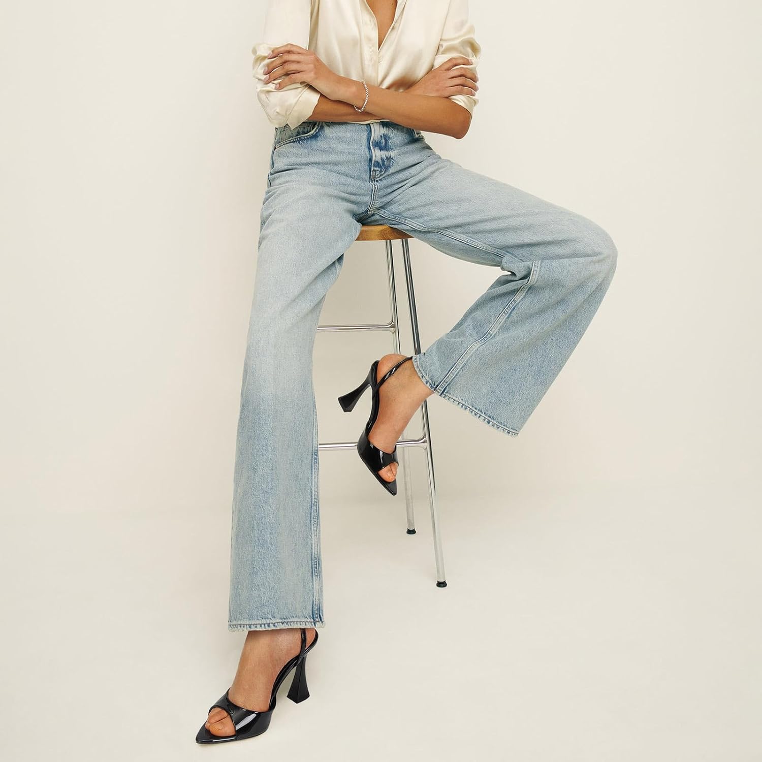 Womens Heeled Sandals Ankle Strap Pointed Toe Sandals Summer Dress Party Shoes - Image 2