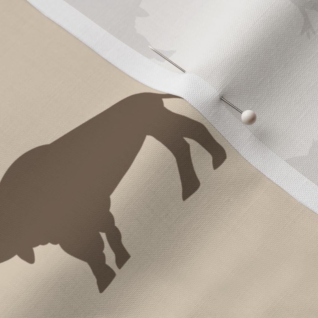 Spoonflower Fabric - Bison Herd Earth Buffalo Animals Old West Gender Neutral Woodland Printed on Petal Signature Cotton Fabric Fat Quarter - Sewing Quilting Apparel Crafts Decor