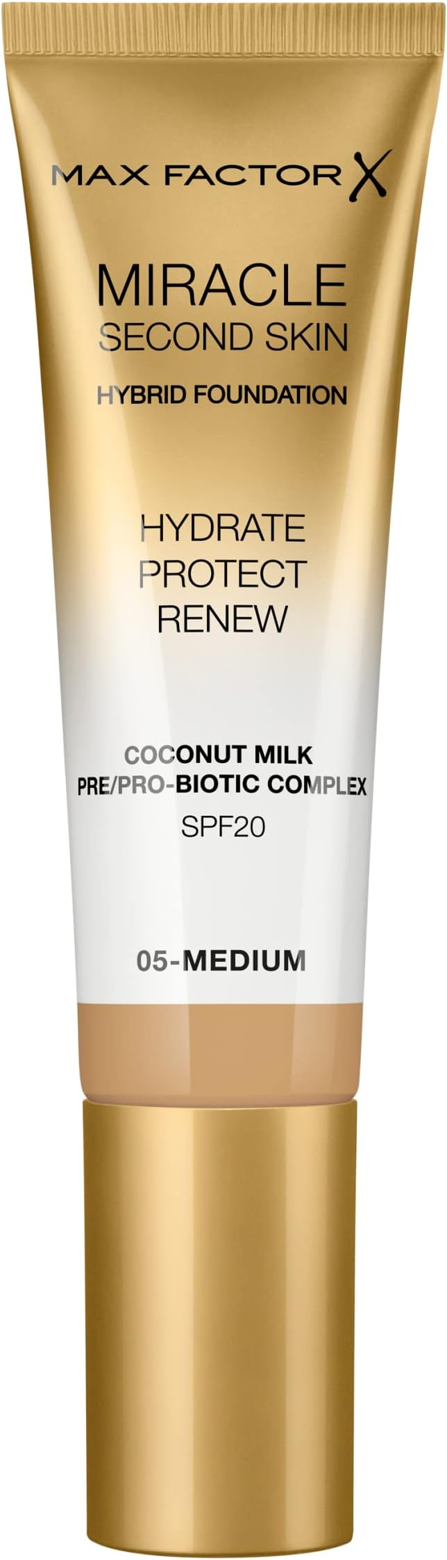 Max FactorMiracle Second Skin Hydrating Foundation, 05-medium - 30 ml