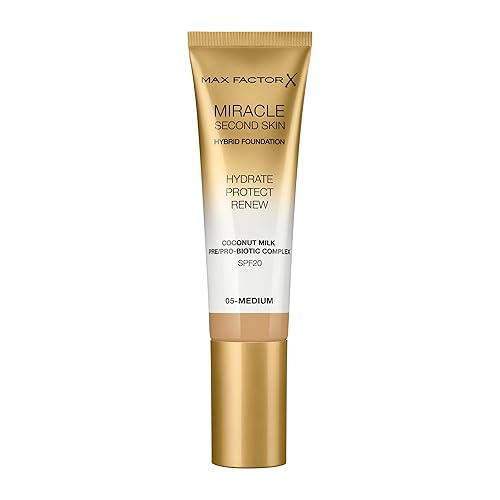 Miniatura 1 de Max Factor Miracle Second Skin Foundation SPF 20-05 Base mediana para mujer, 1.01 oz