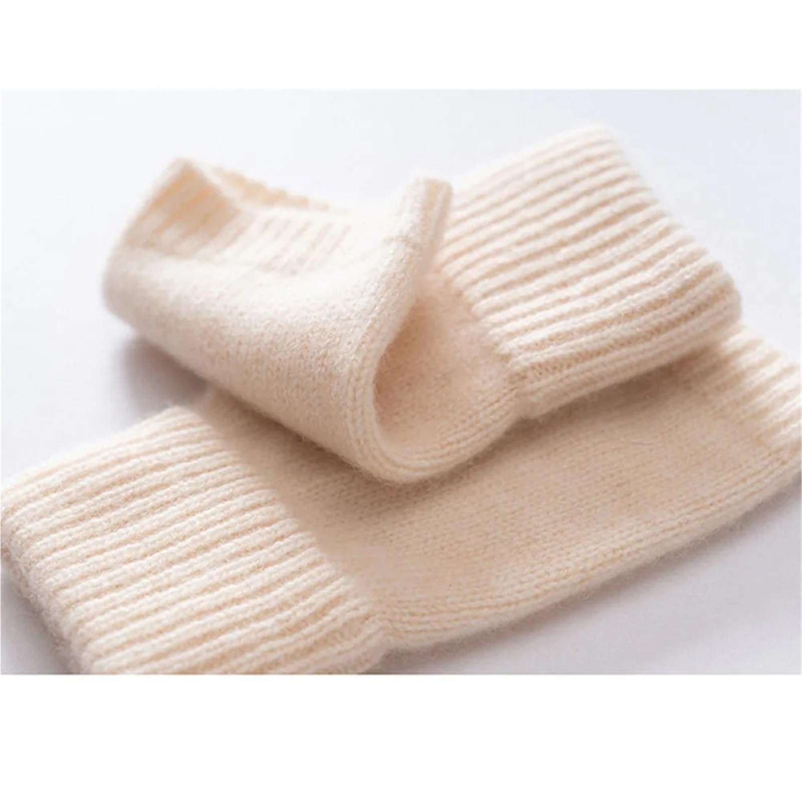 Guantes De Punto Guantes sin Dedos Tejidos for Mujer, Manoplas Suaves térmicas de Invierno para Caminar Y Correr